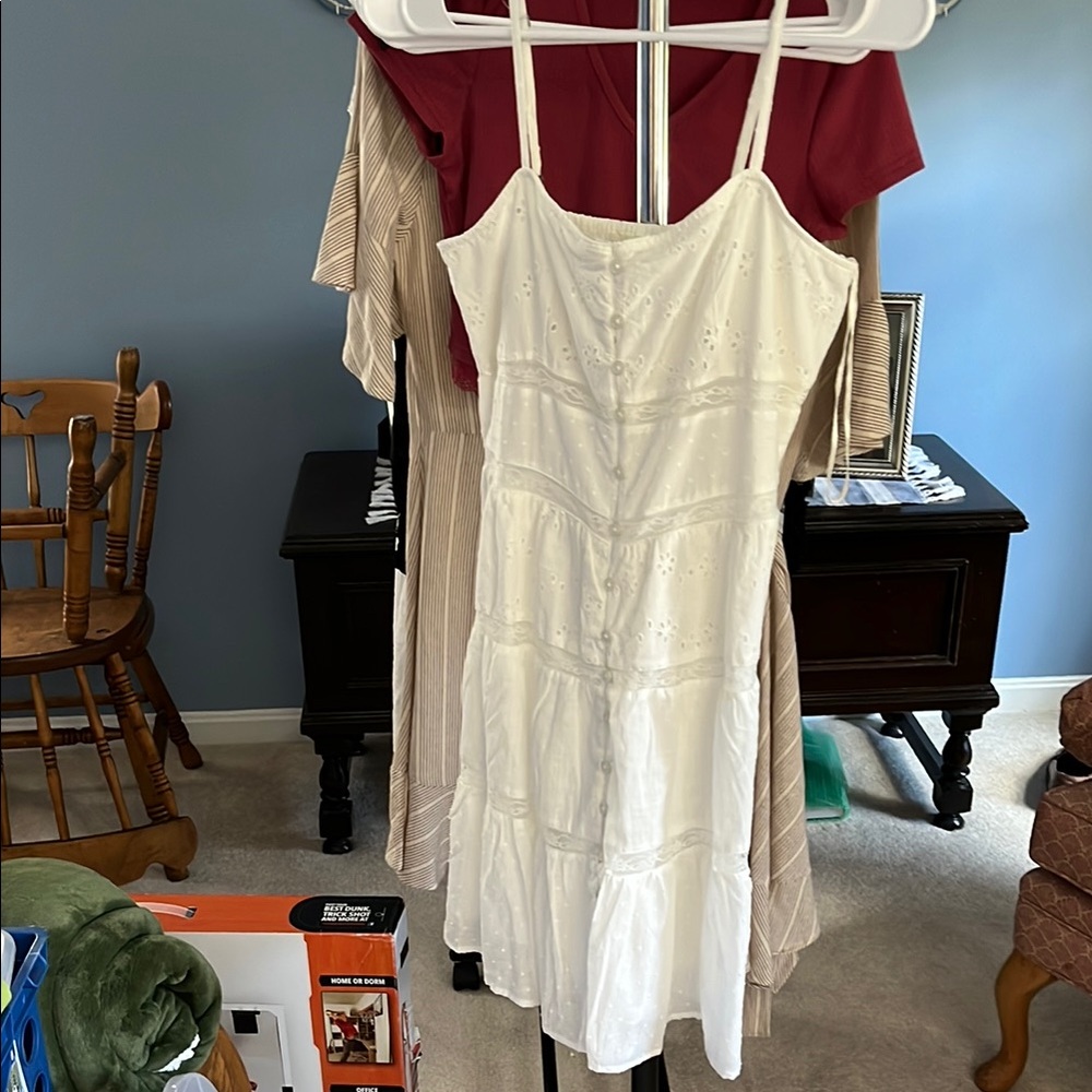 Aeropostale White Strapless Dress
